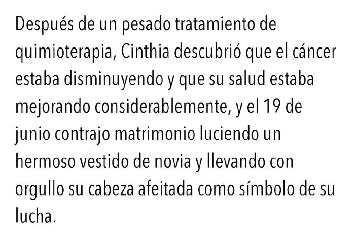 Descubrió su enfermedad poco antes de la boda. - 11