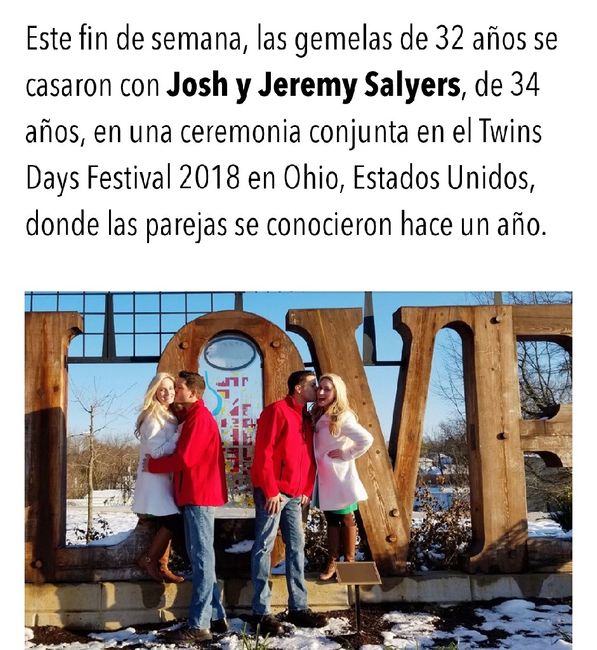 Hermanas gemelas se casan con gemelos idénticos - 3