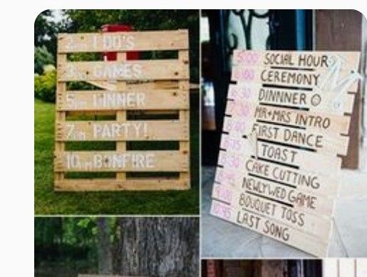 Decoración de señalamiento y letreros de madera para boda rústica o vintage. 10