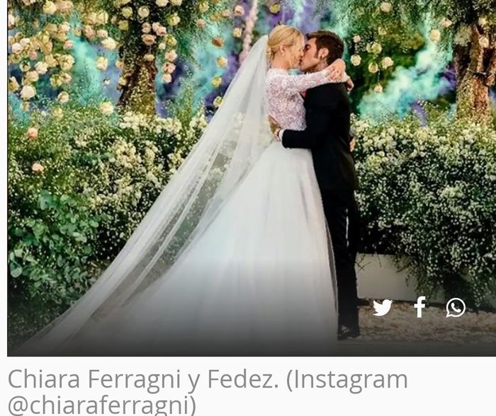 Chiara Ferragni Lució tres vestidos en su boda con rapero Ferez - 1