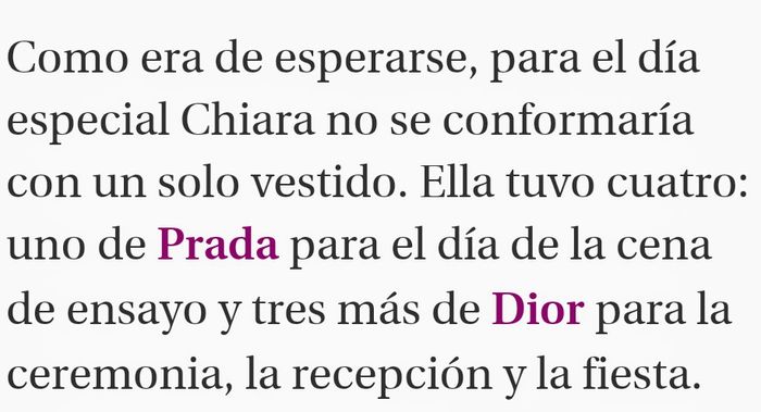 Chiara Ferragni Lució tres vestidos en su boda con rapero Ferez - 4