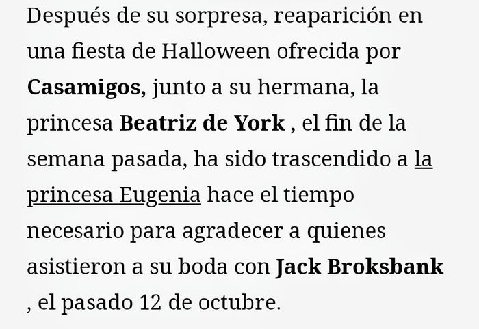 Agradecimiento Por Escrito en Boda Real de York - 3