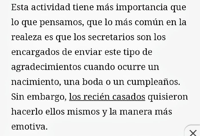 Agradecimiento Por Escrito en Boda Real de York - 4