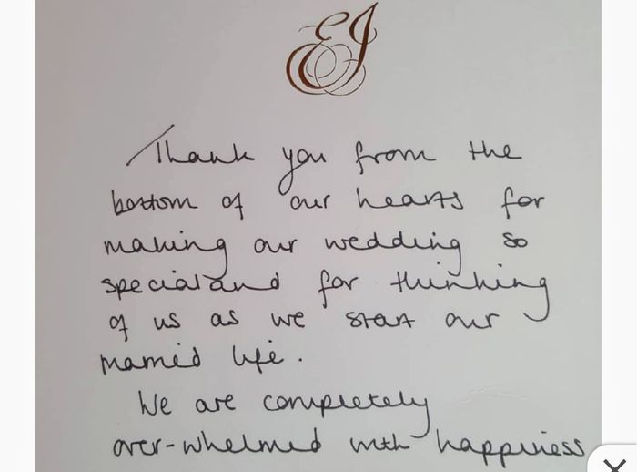 Agradecimiento Por Escrito en Boda Real de York - 8