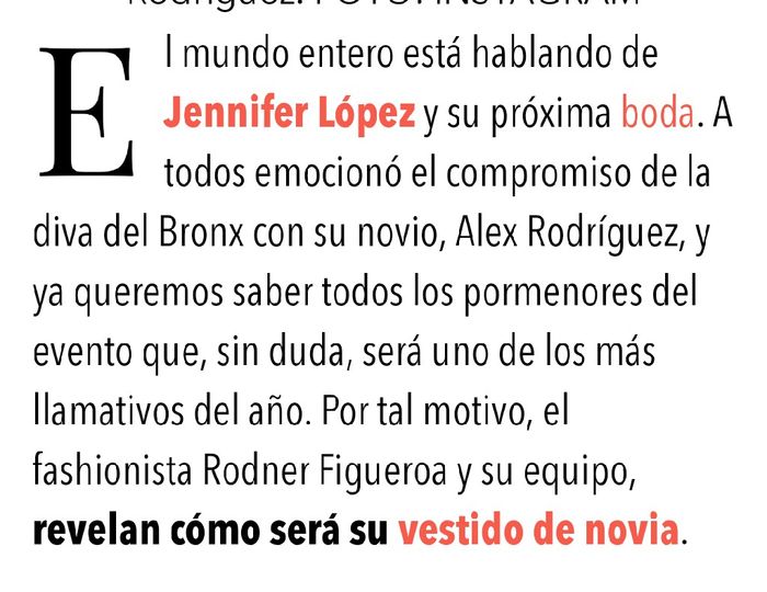 Jennifer López Revela cómo será su vestido de novia - 4