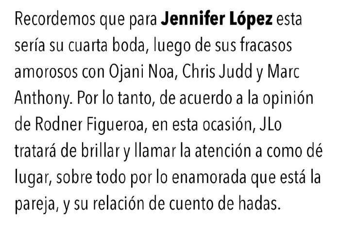 Jennifer López Revela cómo será su vestido de novia - 6