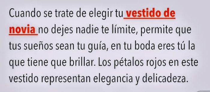 Vestido de novia con pétalos rojos.  Está Hermoso! 7