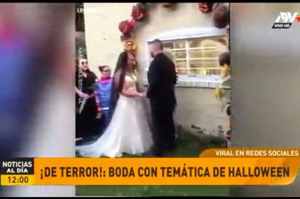 Novios se casan  de verdad con Temática de Halloween! 14