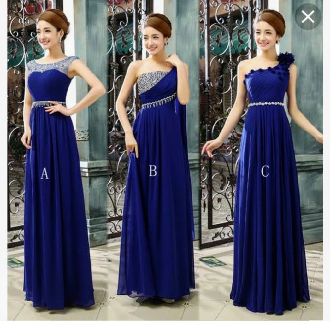 Ayuda con el color de vestido para mis damas - 1