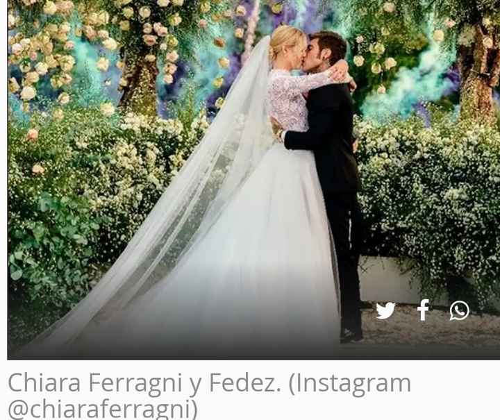 Chiara Ferragni Lució tres vestidos en su boda con rapero Ferez - 1