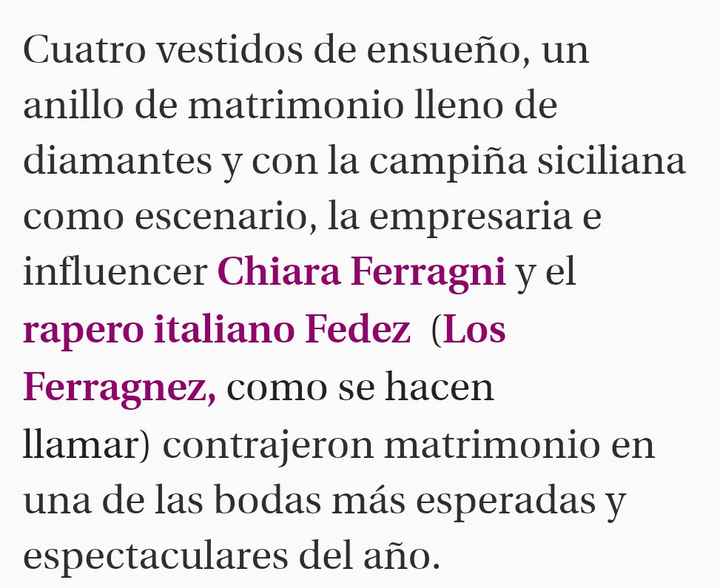 Chiara Ferragni Lució tres vestidos en su boda con rapero Ferez - 3