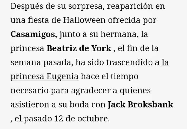 Agradecimiento Por Escrito en Boda Real de York - 3