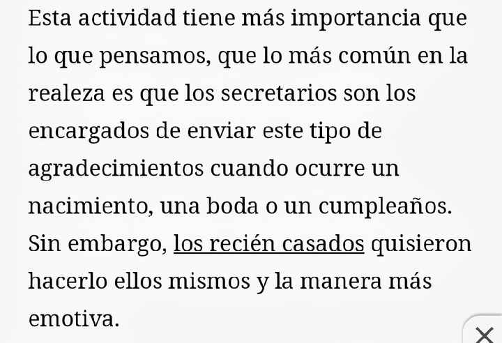 Agradecimiento Por Escrito en Boda Real de York - 4