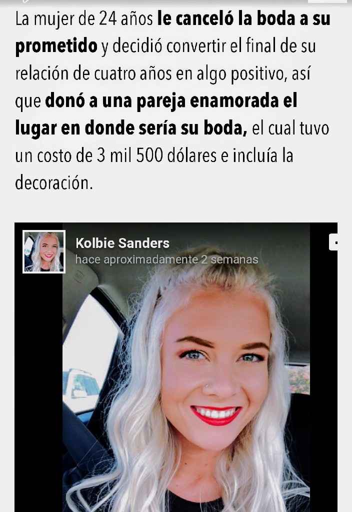 Mujer cancela boda y dona todo a pareja enamorada - 1