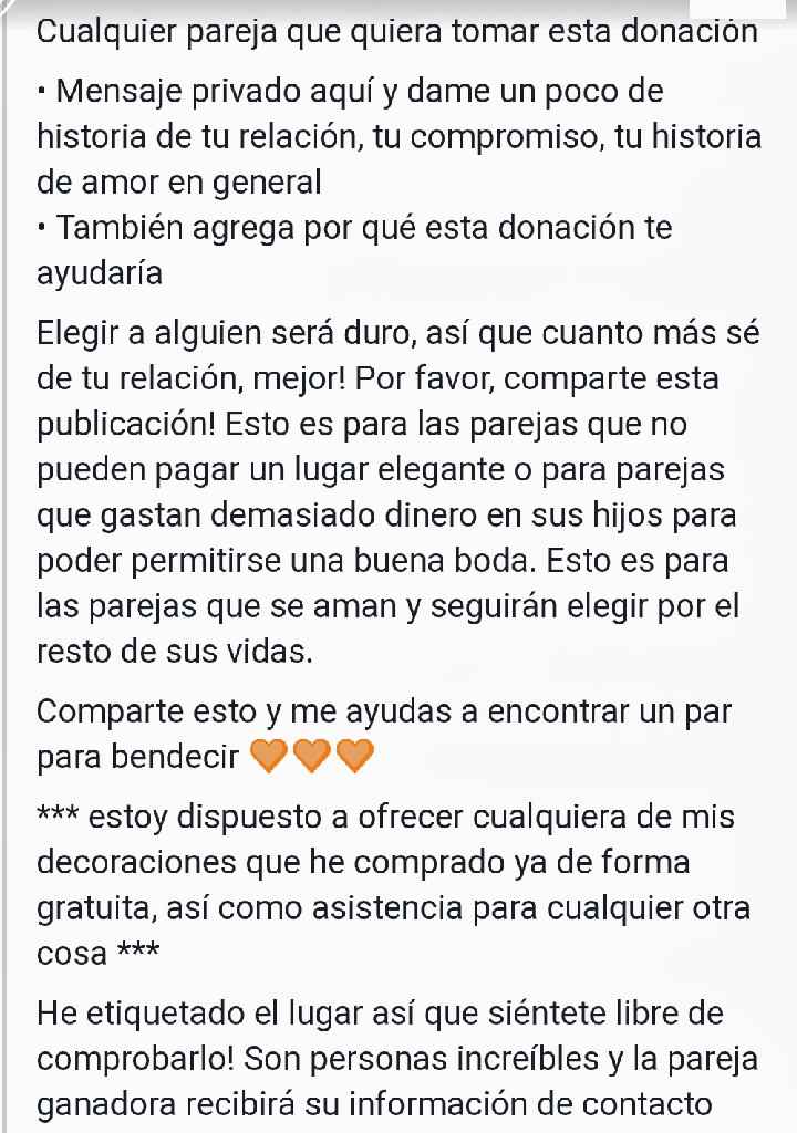 Mujer cancela boda y dona todo a pareja enamorada - 3