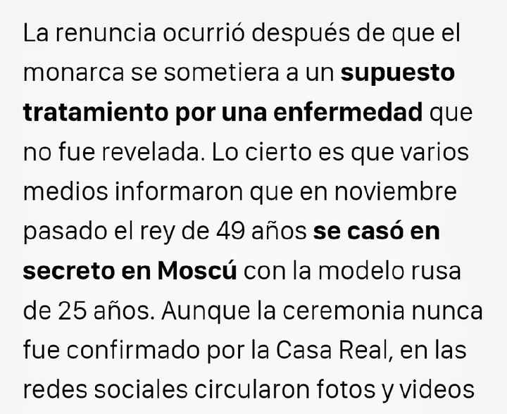 💒rey se casa con modelo y renuncia al reynado. - 18