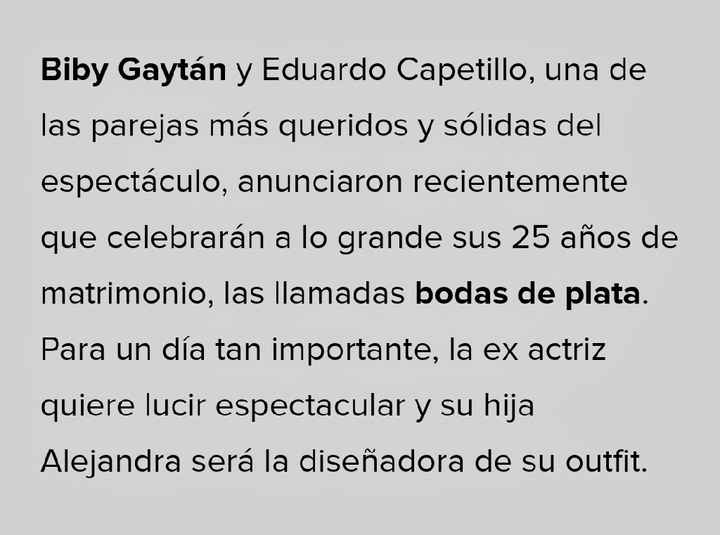 Biby Gaytán y sus Bodas de Plata.su hija diseñó su vestido. - 8