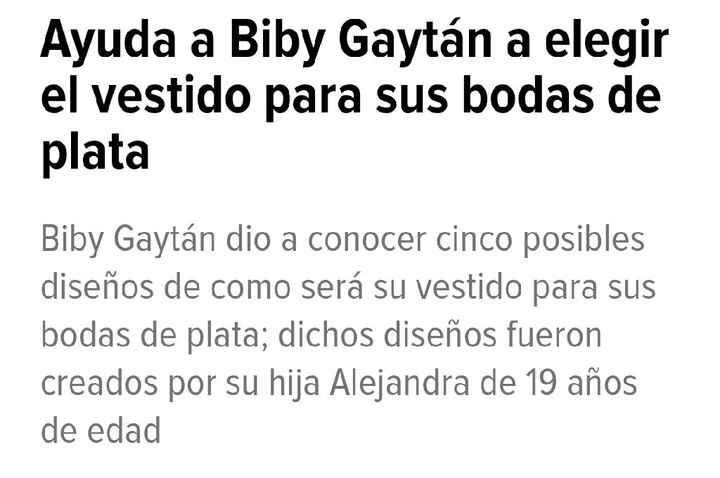 Biby Gaytán y sus Bodas de Plata.su hija diseñó su vestido. - 13