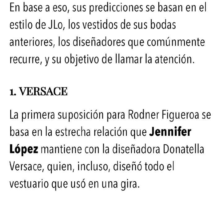 Jennifer López Revela cómo será su vestido de novia - 8