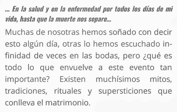 Supersticiones de boda👰🤵. Las crees?🤪 - 2