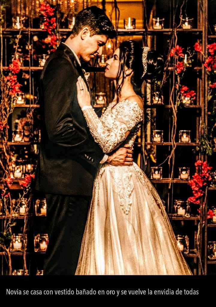Vestido de Novia Dorado! y su significado. Qué belleza! - 2