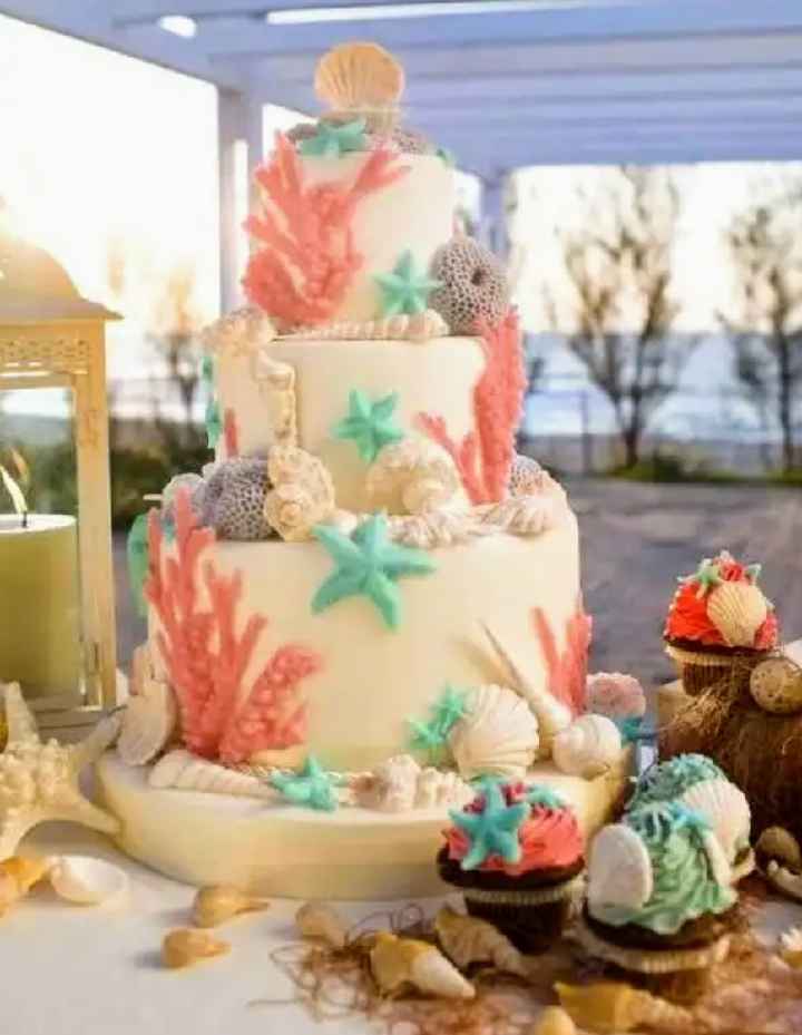 Estos pasteles para boda en Playa! Inspiración... - 8