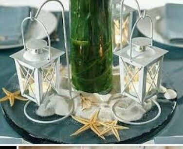 Farolitos con velas, centros de mesa - 2