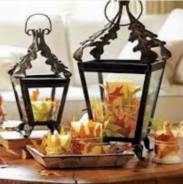 Farolitos con velas, centros de mesa - 7