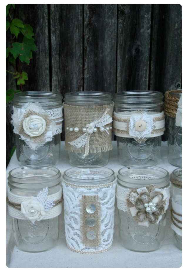 Mason jars...boda vintage - 7