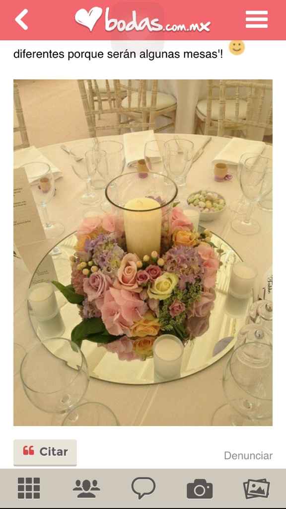 Arreglos de mesa con vasos de cristal - 1