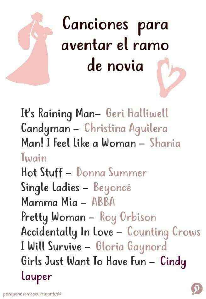 Canciones para aventar el ramo - 1