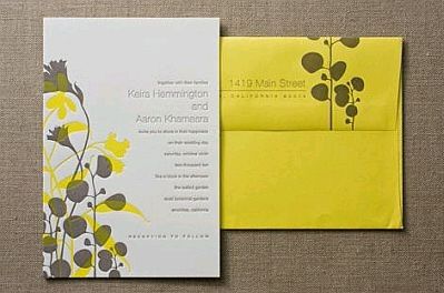 Invitaciones para boda color amarillo 6