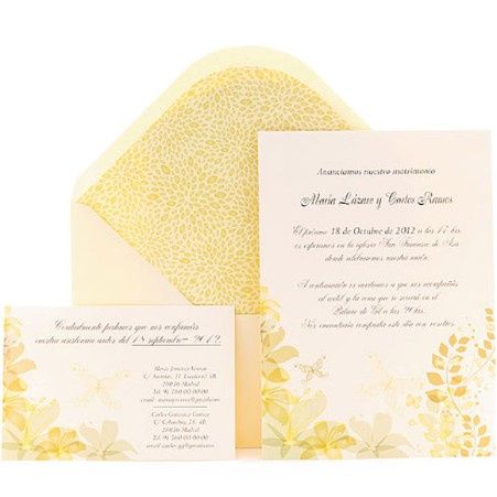 Invitaciones para boda color amarillo 10