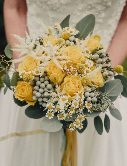 Ramos de novia con rosas amarillas - Foro Moda Nupcial 