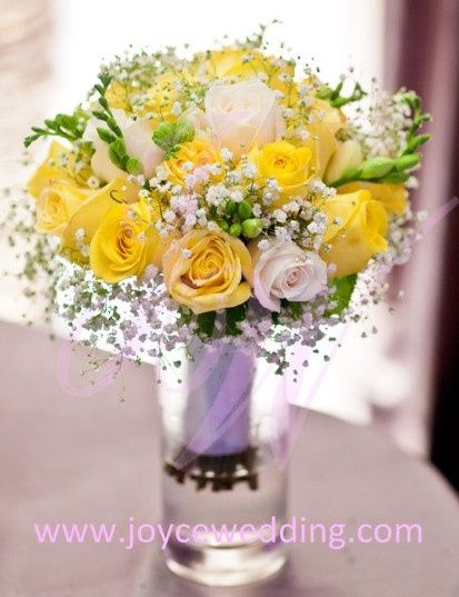 Ramos de novia con rosas amarillas 6