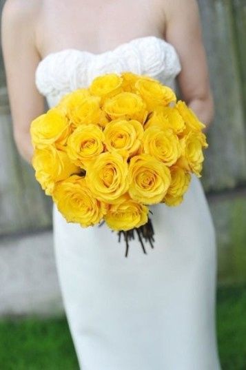 Ramos de novia con rosas amarillas 7