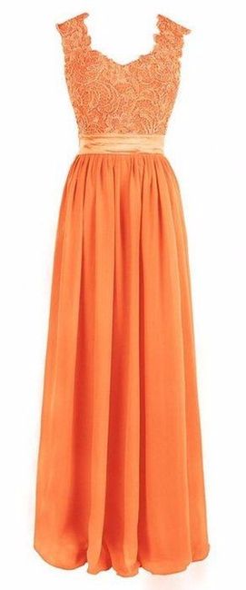 Vestidos para damas de honor color naranja 12