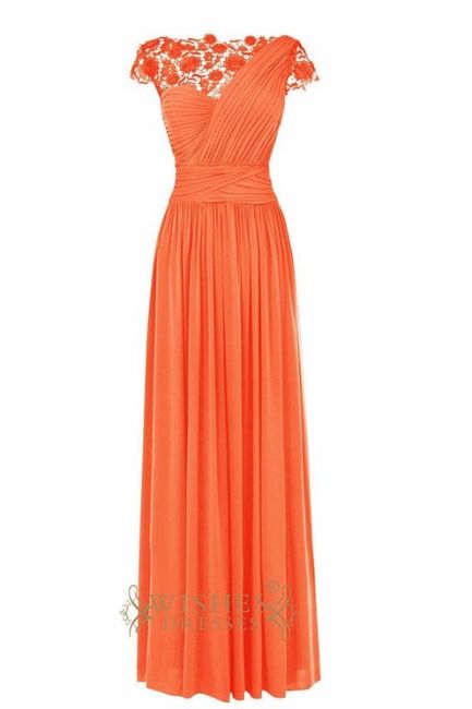 Vestidos para damas de honor color naranja 13