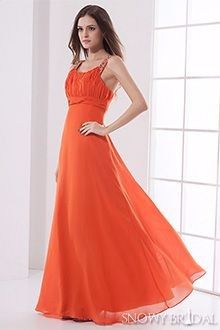 Vestidos para damas de honor color naranja 14