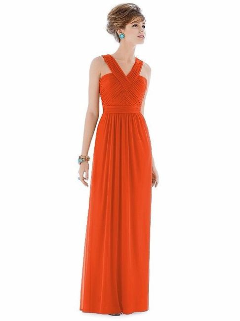 Vestidos para damas de honor color naranja 21