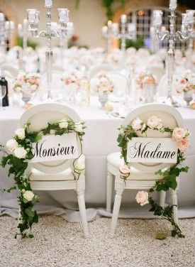 Ideas para decorar las sillas de los novios 4