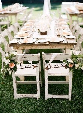 Ideas para decorar las sillas de los novios 7