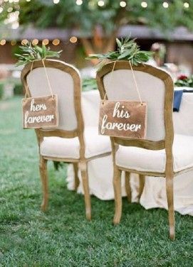 Ideas para decorar las sillas de los novios 9