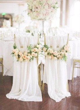 Ideas para decorar las sillas de los novios 15