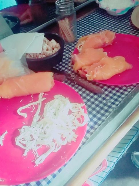 rellenando las pechugas