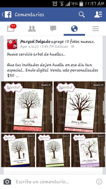 Arbol de huellas pinturas al oleo - 1