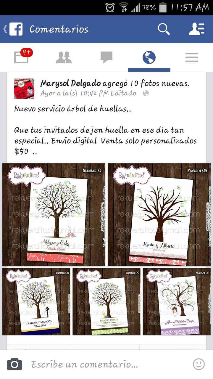 Arbol de huellas pinturas al oleo - 1