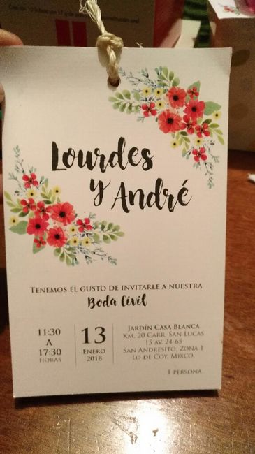 Invitaciones boda civil - 1