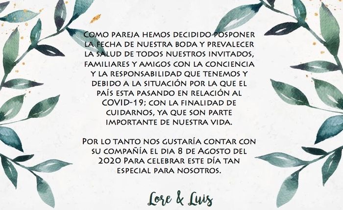 Aviso de cambio de fecha 1