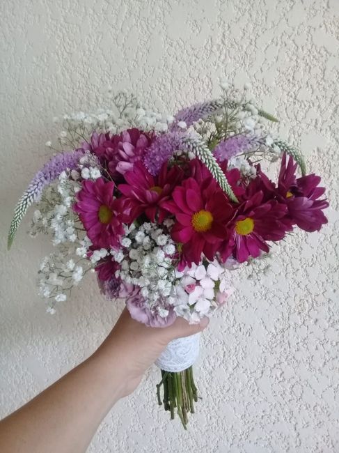 Prueba de mi ramo y boutonniere de mi fm 1